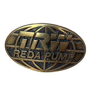 TRW‎ reda pump oilfield Solid brass vintage belt buckle